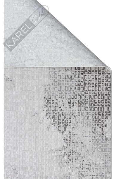 SATEEN ST 108 D.GREY Yıkanabilir Kaymaz Tabanlı Hav Vermez Sık Dokuma Modern Halı
