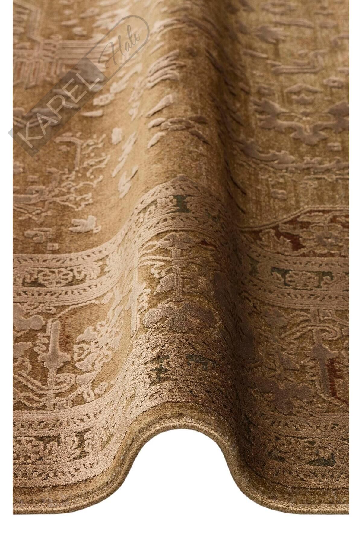 BABIL BBL 02 BRONZE  Yumuşak Dokulu Vintage Esintilere Sahip Over-dyed Sık Dokuma Salon Halısı