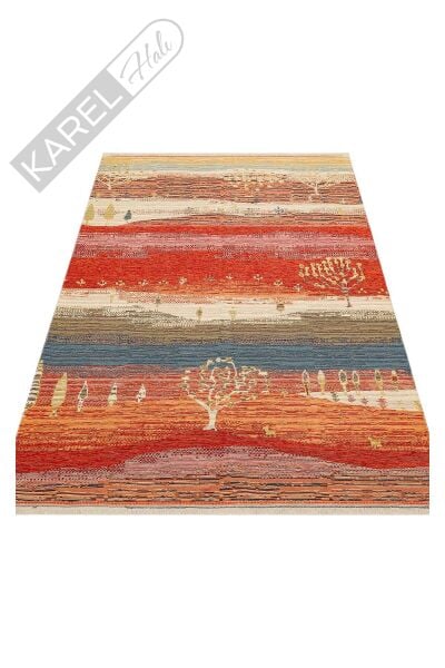 NOMAD NMD 12 TERRA Yıkanabilir, Çift Taraflı Kullanıma Uygun Yumuşak Tuşeli Otantik Kilim