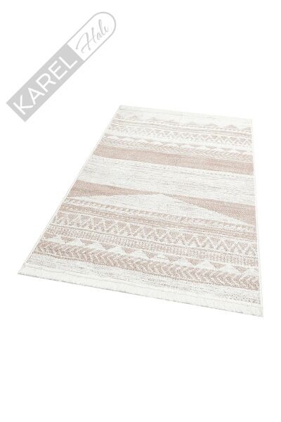 ARYA AR 06 NATURAL Yıkanabilir Çift Taraflı Modern Desenli Dokuma Kilim