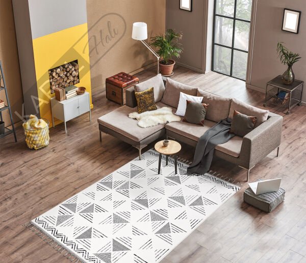 İpek Mekik Hali Lupin Koleksiyonu 18552 İskandinav Polyester Halı