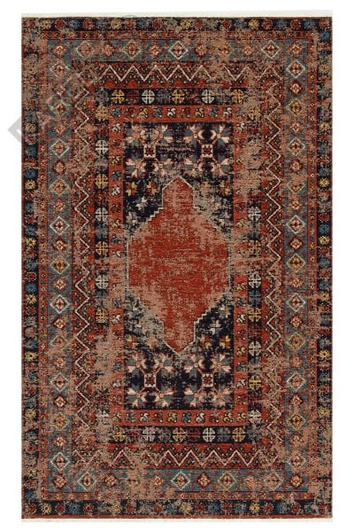 Anadolu Antik Desenli Yıkanabilir Kaymaz Tabanlı Etnik Kilim