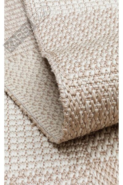 MONO MNO 01 BEIGE Hav Toz Vermez Kaymaz Tabanlı İnce Halı