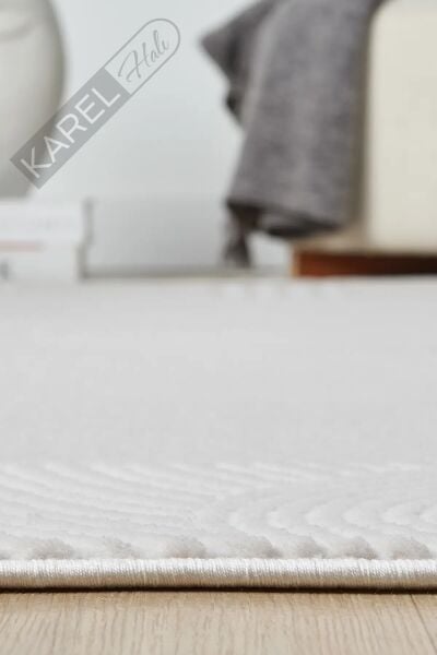 Seyran Halı Mono 888 Krem Koleksiyonu Bohem Akrilik Saçaklı Hali