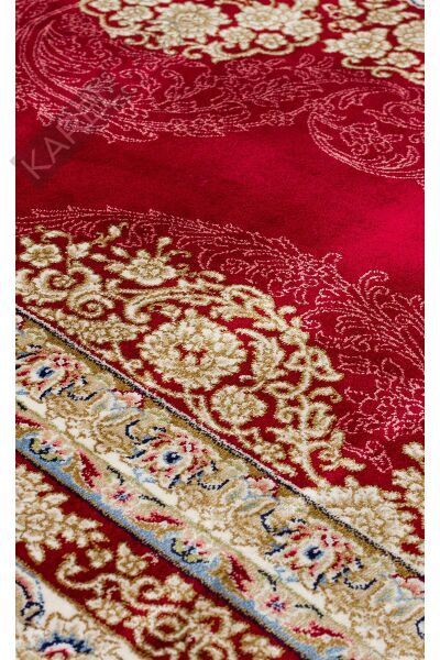 ISFAHAN ISF 05 RED Klasik Desenli Yüksek Kalite Sık Dokuma Makine Halısı