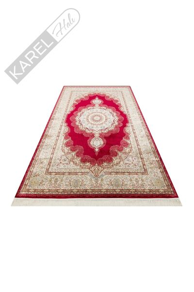 ISFAHAN ISF 05 RED Klasik Desenli Yüksek Kalite Sık Dokuma Makine Halısı