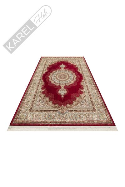 ISFAHAN ISF 05 RED Klasik Desenli Yüksek Kalite Sık Dokuma Makine Halısı