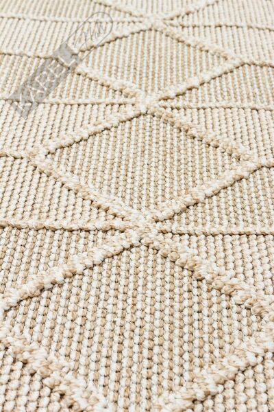 SOHO SH 03 BEIGE Hav Toz Vermez Hasır Dokuma Modern Makine Halısı