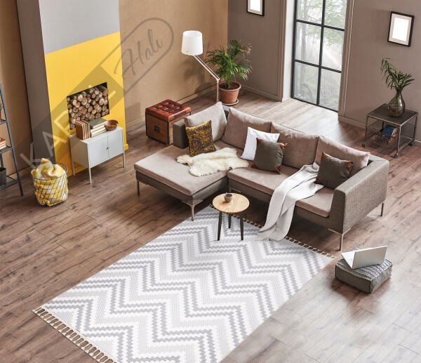 İpek Mekik Hali Lupin Koleksiyonu 18553 İskandinav Polyester Halı