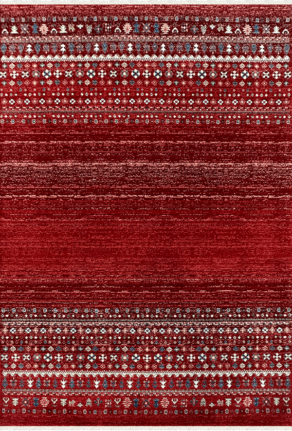 Woolen Halı Antique Koleksiyonu 8852 Bordo Etnik Polyester Halı