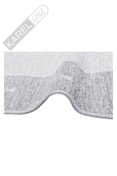 NOA BABY NB 02 GREY Yıkanabilir Çift Taraflı Yumuşak Dokulu İnce Çocuk-Bebek Odası Halısı