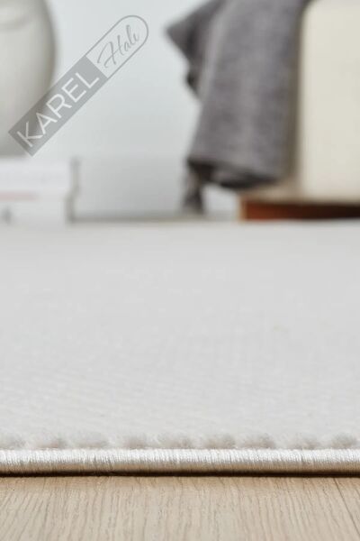 Seyran Halı Mono 889 Krem Koleksiyonu Bohem Akrilik Saçaklı Hali