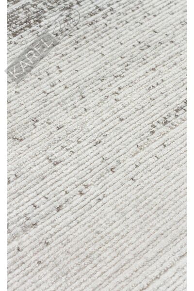ROMA RM 01 CREAM GREY  Viskon ve Polyester ile Üretilen Şık Salon Halısı