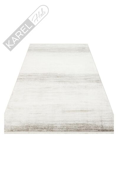 ROMA RM 01 CREAM GREY  Viskon ve Polyester ile Üretilen Şık Salon Halısı