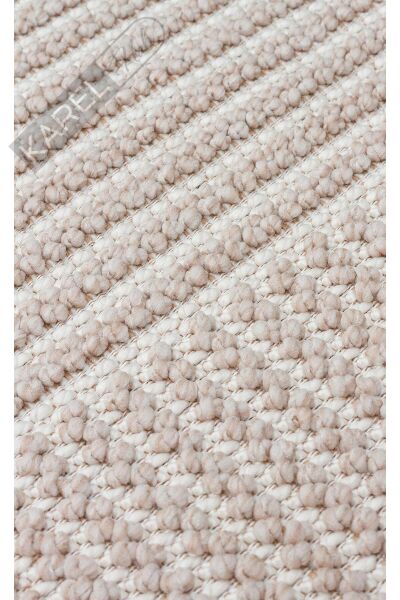MOTTO MOT 12 BEIGE WHITE  Yumuşak Tuşeli Örgü Dokuma Modern Makine Halısı