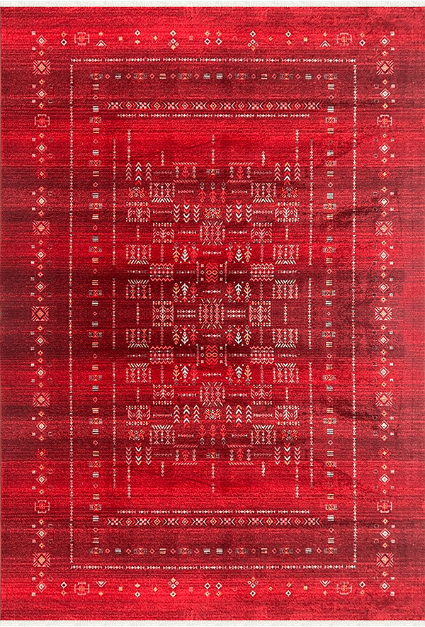 Woolen Halı Antique Koleksiyonu 8853 Bordo Etnik Polyester Halı