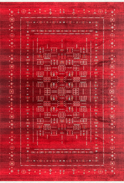 Woolen Halı Antique Koleksiyonu 8853 Bordo Etnik Polyester Halı