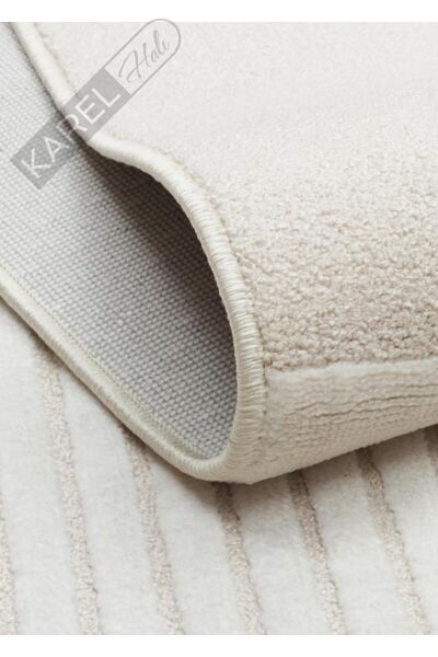 ADEL ADL 03 CREAM Yüksek Alçak Dokulu Yumuşak Tuşeli Modern Makine Halısı