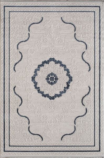 Artemis Halı Lia - 01128H - Krem Mavi Akrilik Halı