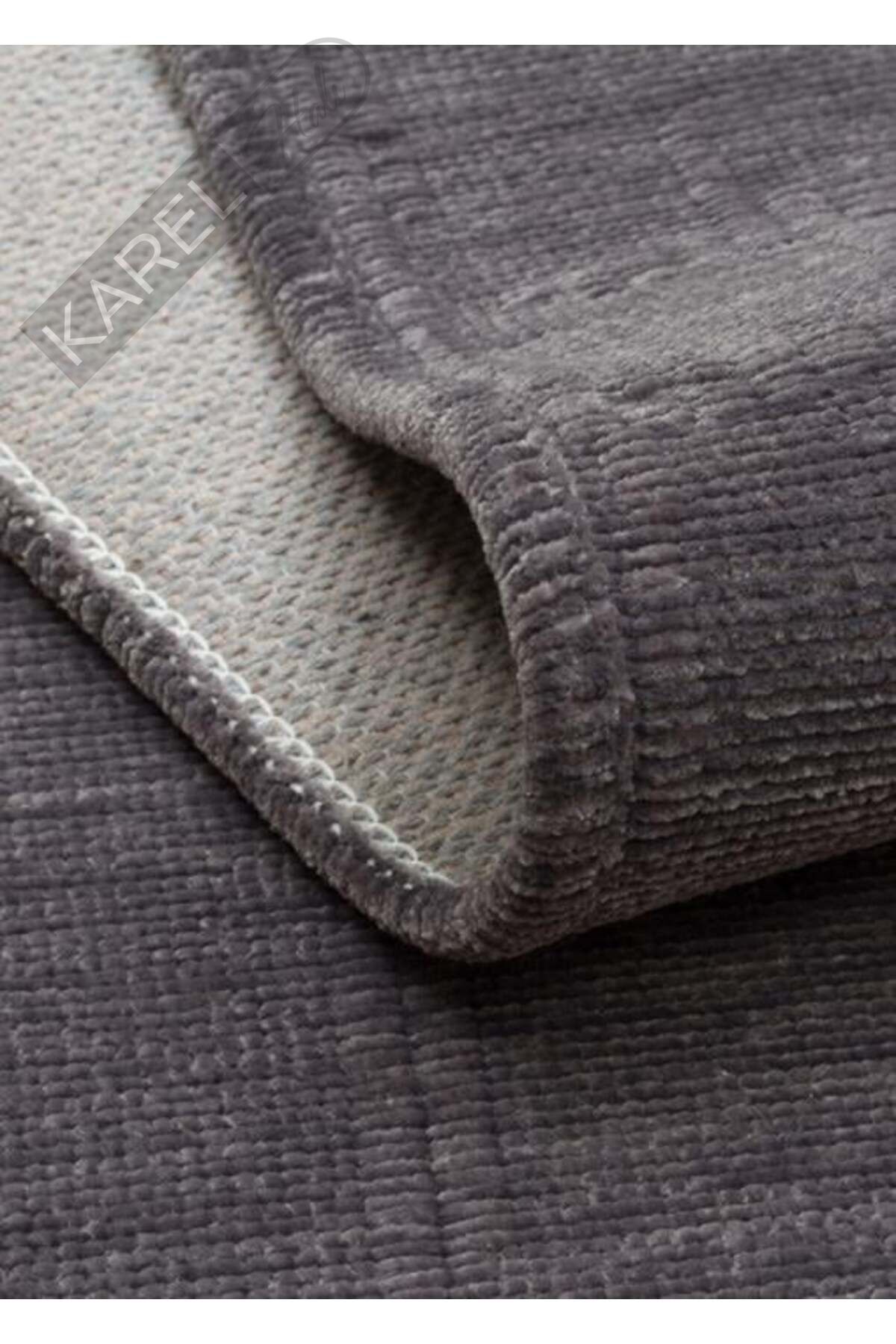 LIZA KILIM LIZ 02 ANTRASIT Hav Toz Vermez Kaymaz Tabanlı Yıkanabilir Düz Renk Kilim