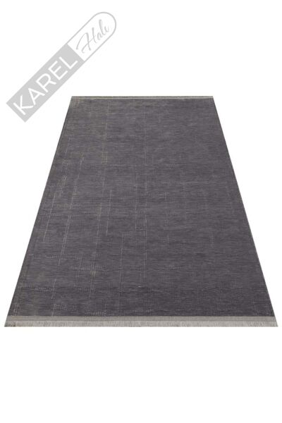 LIZA KILIM LIZ 02 ANTRASIT Hav Toz Vermez Kaymaz Tabanlı Yıkanabilir Düz Renk Kilim