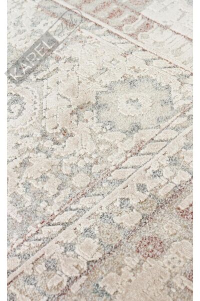 BABIL BBL 03 BEIGE Yumuşak Dokulu Vintage Esintilere Sahip Over-dyed Sık Dokuma Salon Halısı
