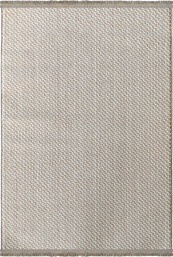 Woolen Halı Tual Koleksiyonu 8401 Bej Mikrofiber Polyester İskandinav Desen Bukle Halı