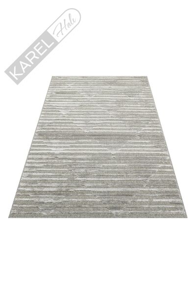 ZENITH ZNT 02 GREY  Yüksek Alçak Dokulu Naturel Yün ve Viskon Modern Dokuma Halı
