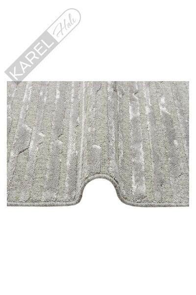 ZENITH ZNT 02 GREY  Yüksek Alçak Dokulu Naturel Yün ve Viskon Modern Dokuma Halı