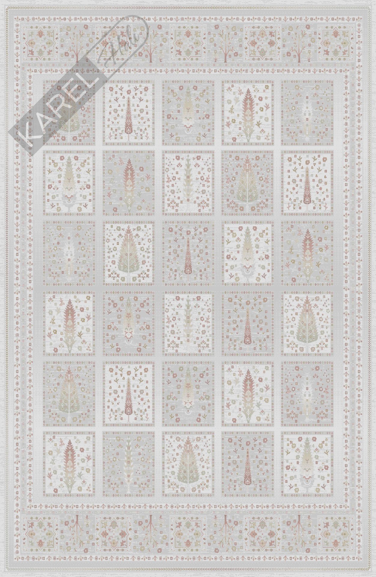 Atlas Hali Degrade DG01B Koleksiyonu Viskon Etnik Halı