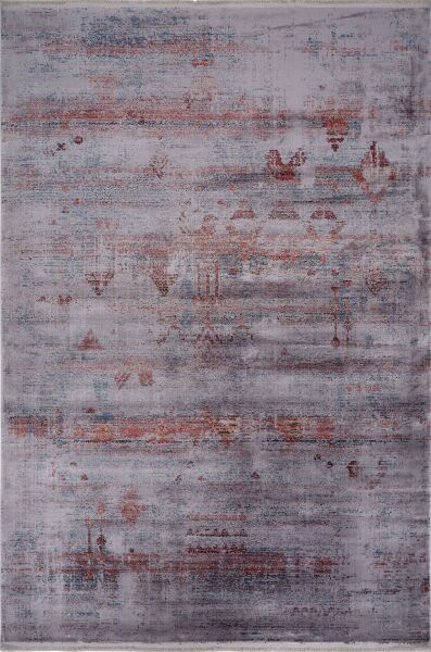 Artemis Halı Bella - 06495A - Terra Gri Etnik Desen Modal İpek Halı