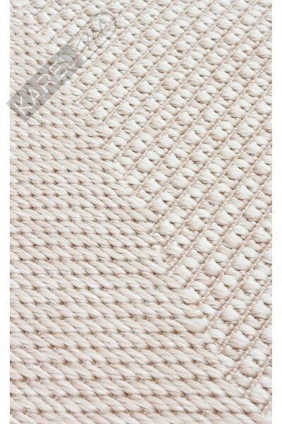 MONO MNO 03 BEIGE  Hav Toz Vermez Kaymaz Tabanlı Şık Kilim