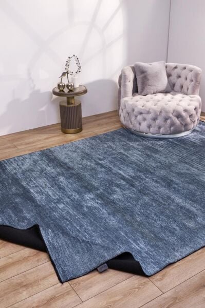 Apex Halı Hare Plus 8917 Mavi Akrilik Kilim Yıkanabilir