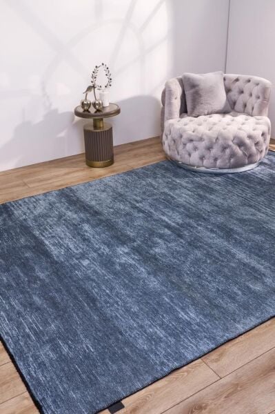 Apex Halı Hare Plus 8917 Mavi Akrilik Kilim Yıkanabilir