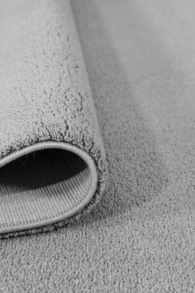 İpek Halı 3403A Polyester Düz Renk Pelus Halı