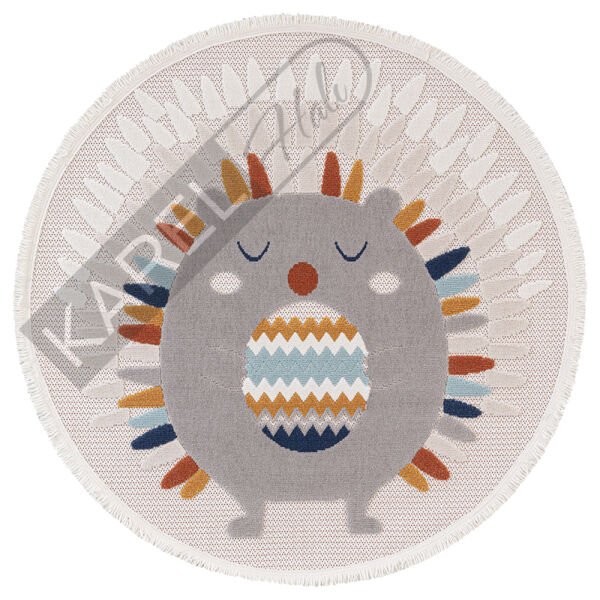 İpek Mekik Halı Risby Kids Yuvarlak 1817A Antialerjik Tozumaz Cocuk Halısı