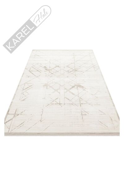PADONA PDN 02 CREAM GREY  Extra Yumuşak Dokulu Sık Dokuma Modern Desenlere Sahip Şık Salon Halısı