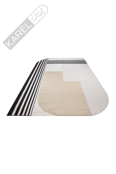 MERANO MRN 05 CREAM GOLD Geometrik Desenli Yüksek Kalite Sık Dokuma Salon Halısı