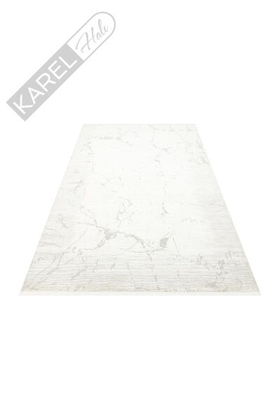 LAGOS XW LGS 20 CREAM GREY XW Hav Toz Vermez Eskitme Desenli Modern Makine Halısı