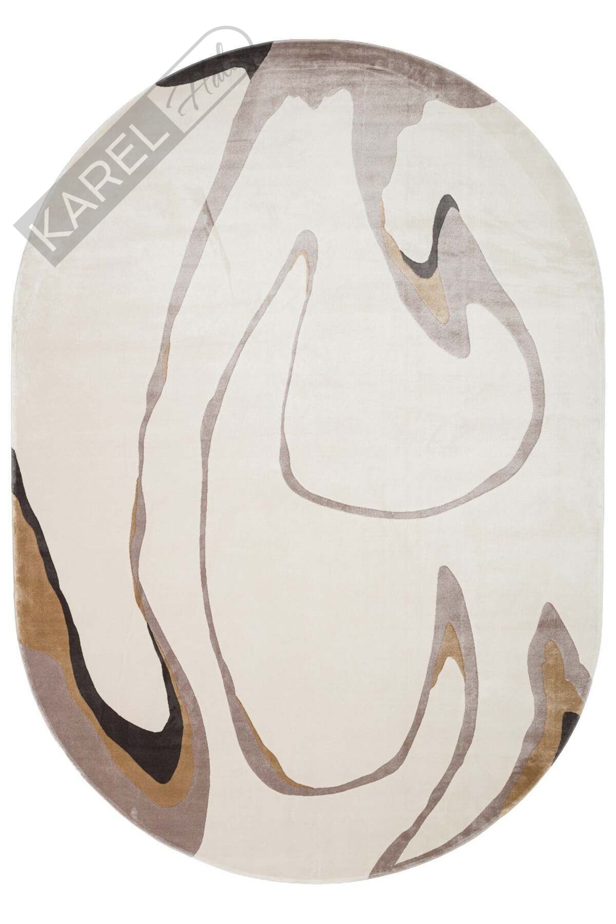 UTOPIA UTP 06 CREAM GREY Amorf Tasarımlı Modern Viskon Halı