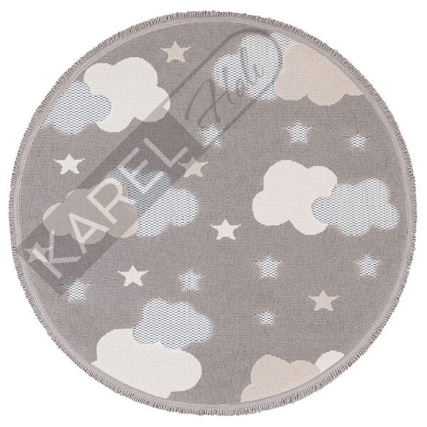 İpek Mekik Halı Risby Kids Yuvarlak 1815A Antialerjik Tozumaz Cocuk Halısı