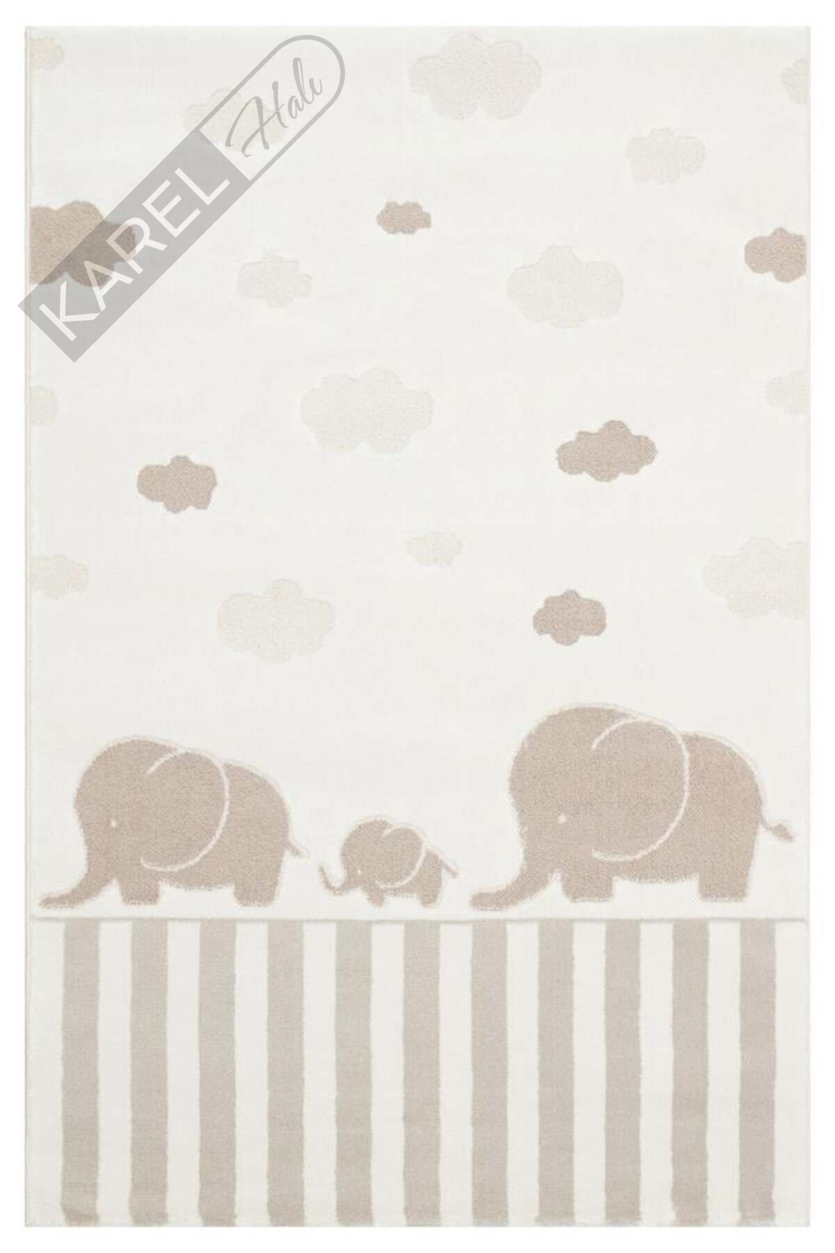 BAMBINO BMB 03 CREAM BEIGE Pastel Renkli Hav ve Toz Vermeyen Çocuk Halısı
