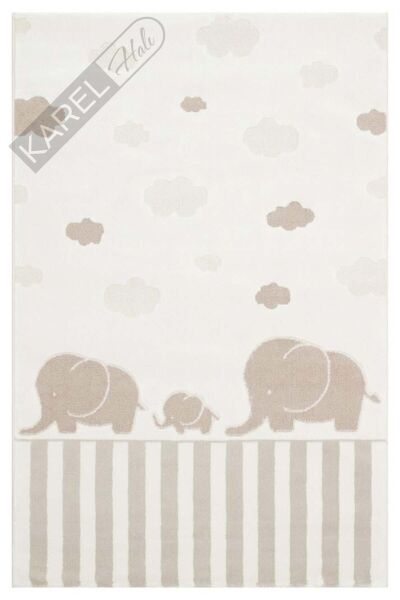 BAMBINO BMB 03 CREAM BEIGE Pastel Renkli Hav ve Toz Vermeyen Çocuk Halısı