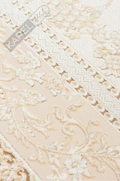 PALMIRA PLM 09 CREAM GOLD Yüksek Kaliteli Sık Dokuma Modern Salon Halısı