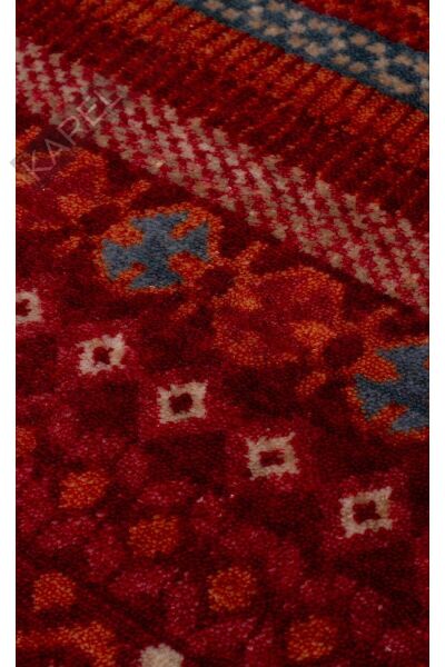 Zara Zr 19 Red Multy Otantik Desenli El Emeği Ile Özel Tezgahlarda Üretilen Modern Uşak Halısı