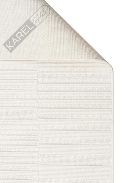 MONO LOOP MNO LOOP 01 WHITE Bukleli Sisal Dokuma Yıkanabilir Hav Vermez Kaymaz Tabanlı Kolay Temizl
