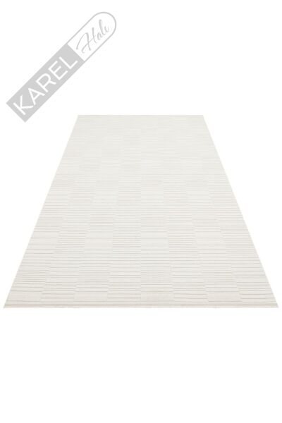MONO LOOP MNO LOOP 01 WHITE Bukleli Sisal Dokuma Yıkanabilir Hav Vermez Kaymaz Tabanlı Kolay Temizl