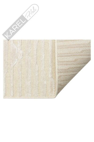ZENITH ZNT 02 CREAM  Yüksek Alçak Dokulu Naturel Yün ve Viskon Modern Dokuma Halı