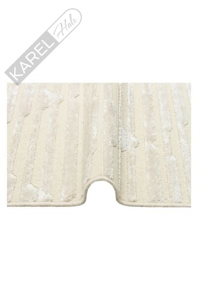 ZENITH ZNT 02 CREAM  Yüksek Alçak Dokulu Naturel Yün ve Viskon Modern Dokuma Halı