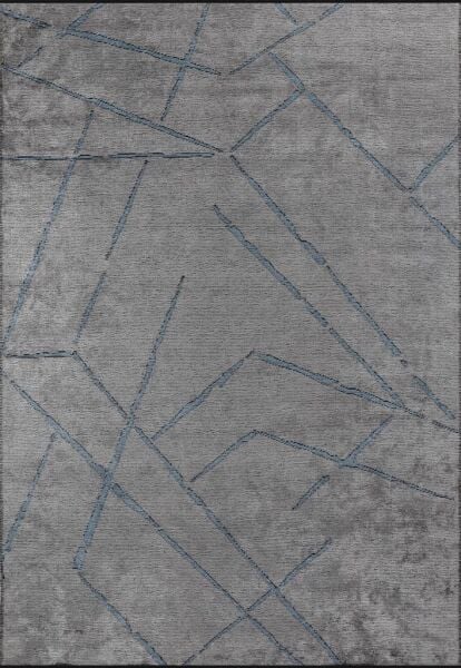 Apex Halı Hare Premium 1312 Gri Mavi Akrilik Kilim Yıkanabilir